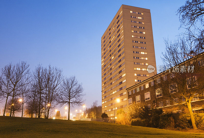 20世纪60年代英国伯明翰的Tower Block